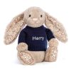 Blossom Bea Beige Bunny with Personalised Navy Jumper