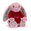 Blossom Tulip Bunny with Personalised Red Jumper