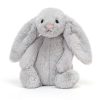 Personalised Bashful Silver Bunny Medium