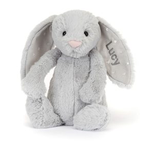 Personalised Bashful Shimmer Bunny Medium